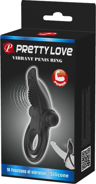 Vibrant Penis Ring (Black)-BI-210203
