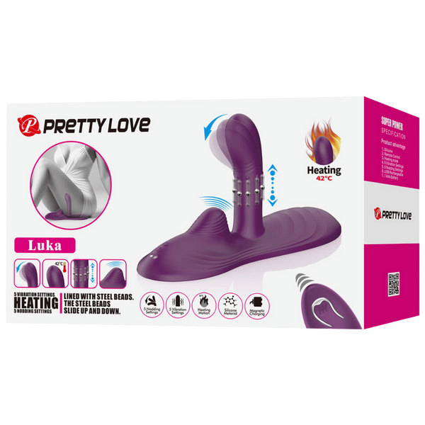 Luka - Rechargeable Remote Control Love Pad (Purple)-BI-300057W