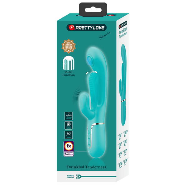Shania - 4in1 Multi-function Vibrator (Seafoam)-BW-500041-1