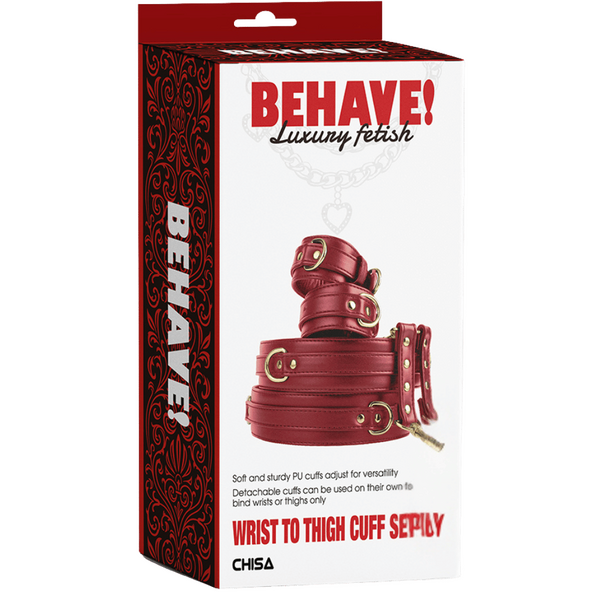 Wrist to Thigh Cuff Set (Red)-CN-889273215