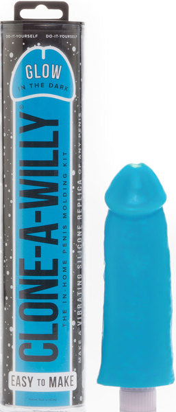Clone-A-Willie Vibrator (Glow In The Dark) (Blue)-EL-CW-GL-BL