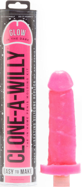 Clone-A-Willie Vibrator (Glow In The Dark) (Pink)