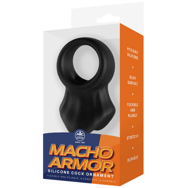 Silicone Cock & Ball Ornament - (Black)