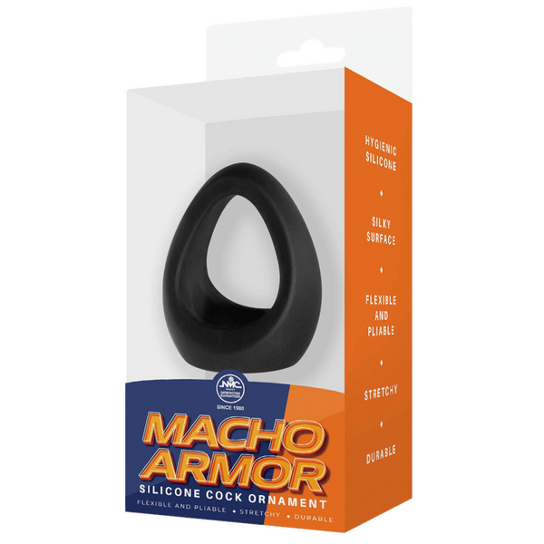 Silicone Cock & Ball Ornament - (Black)