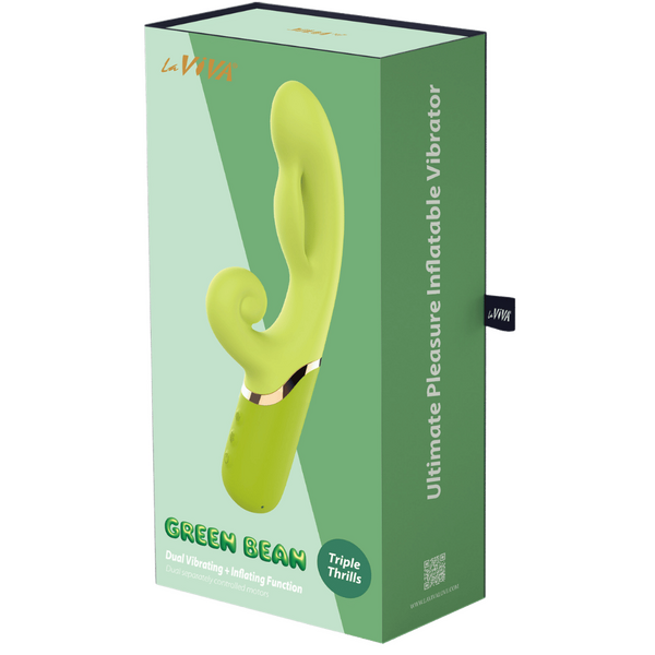 Vibrating / Inflating Green Bean (Green)-LV-840511558