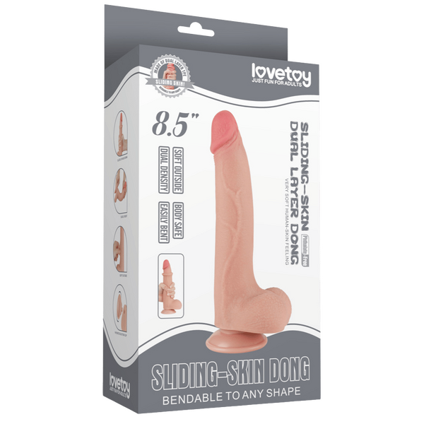 8.5'' Sliding Skin Dual Layer Dong (Flesh)-LV317208