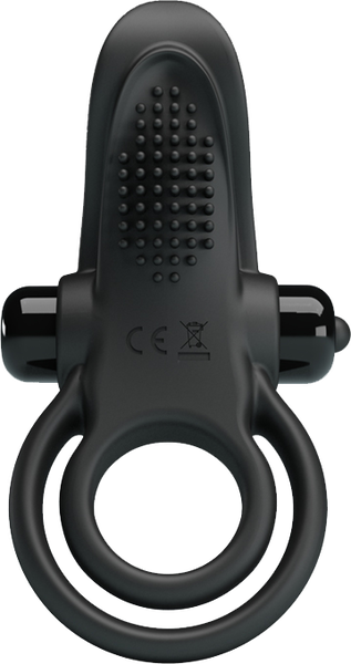 Vibrant Penis Ring (Black)-BI-210203