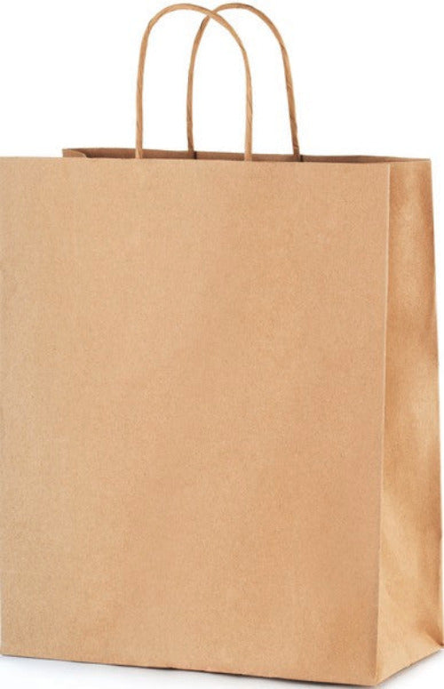Small Twist Handle Brown Bag - 25Pk