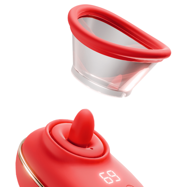 Vortex - Sucking & Licking Stimulator (Red)