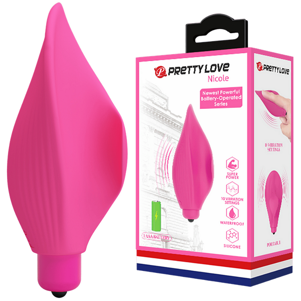 Silicone Finger Vibe - Nicole (Pink)-BI-014736