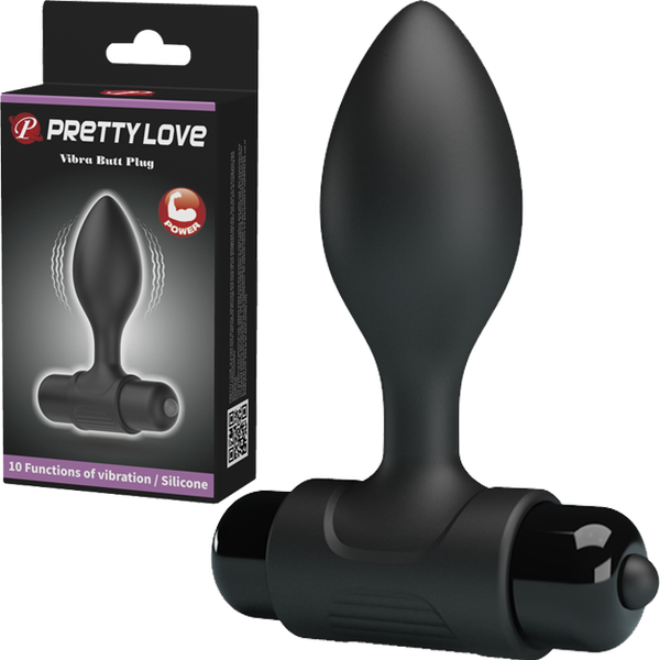 Vibra Butt Plug (Black)-BI-040077