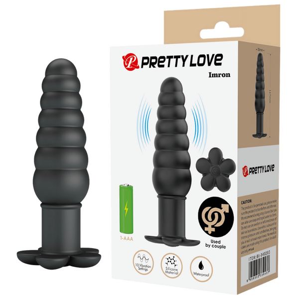 Silicone Butt Plug - Imron (Black)-BI-040203
