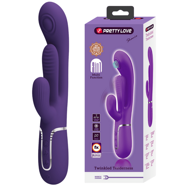 Shania - 4in1 Multi-function Vibrator (Dark Purple)-BW-500041-2