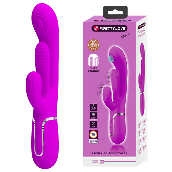 Shania - 4in1 Multi-function Vibrator (Pink)-BW-500041