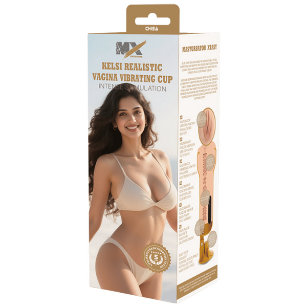 Kelsi Realistic Vagina Vibrating Cup-CN-628302327