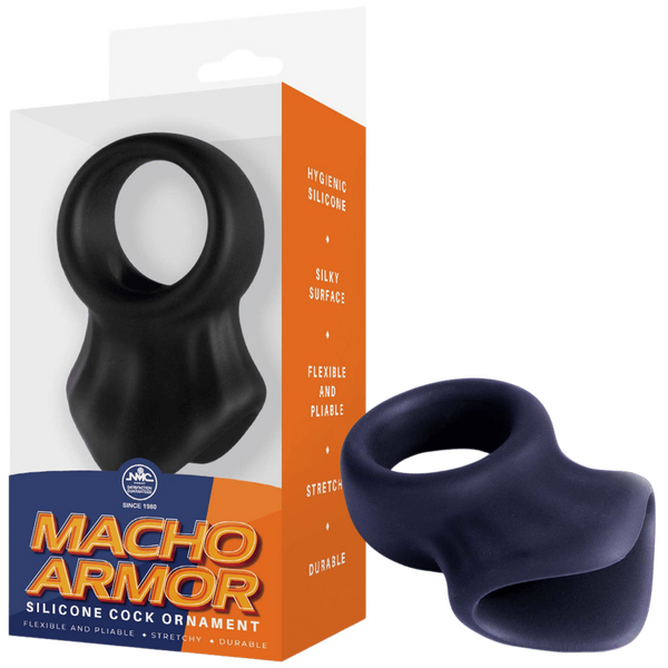 Silicone Cock & Ball Ornament - (Black)