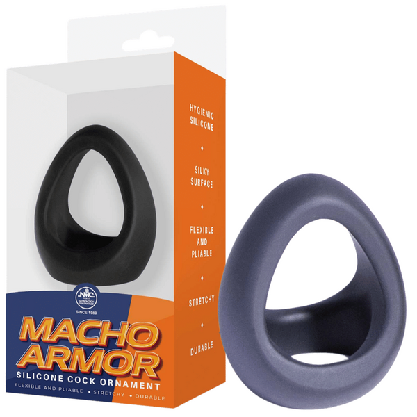 Silicone Cock & Ball Ornament - (Black)