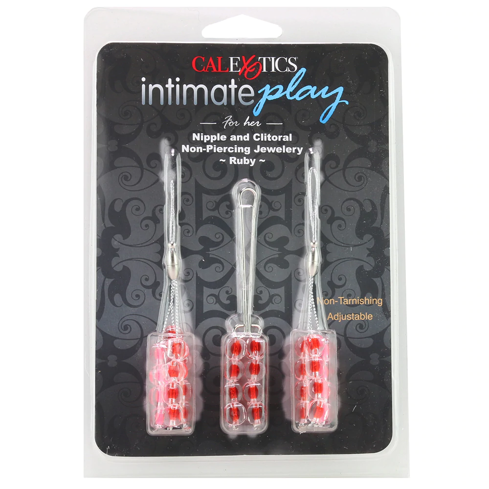 Nipple and Clitoral Non Piercing Body Jewelry in Ruby