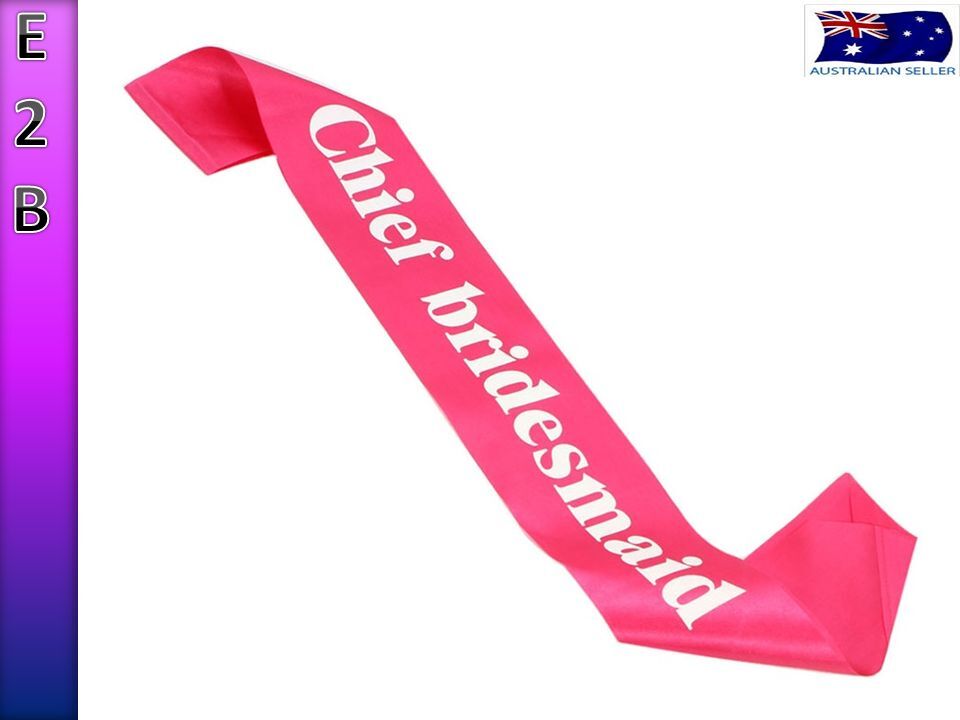 Wedding Sashes Engagement Bride To Be Bridesmaid Its My Hens Bitches Party Sash 'Chief Bridesmaid'