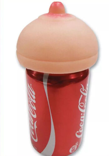 BOOBIE BOOB SUCKER Novelty Funny Adult Gag Gift Bucks Party DRINK CAN TOPPERS