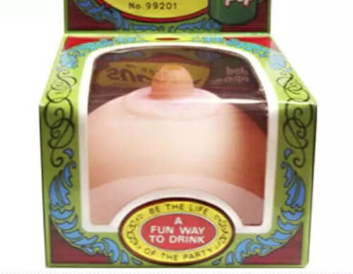 BOOBIE BOOB SUCKER Novelty Funny Adult Gag Gift Bucks Party DRINK CAN TOPPERS