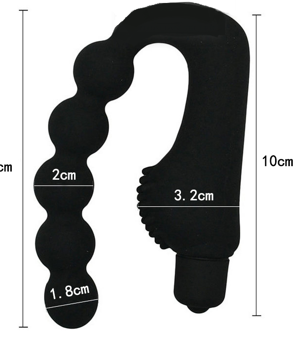 Vibrating P-Spot Prostate Massager Silicone Anal Bead Butt Plug