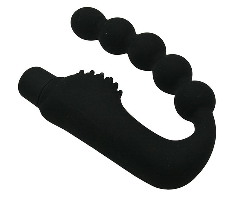 Vibrating P-Spot Prostate Massager Silicone Anal Bead Butt Plug