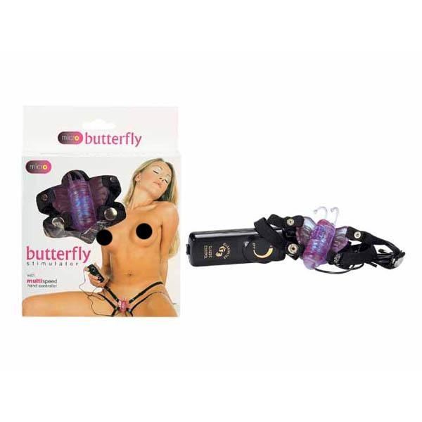Micro Butterfly - Lavender Vibrating Strap-On Butterfly Clit Stimulator - Early2bed