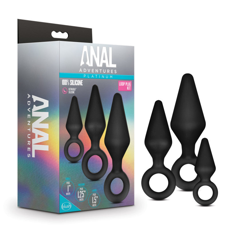 Anal Adventures Platinum Loop Plug Kit-(bl-310175)