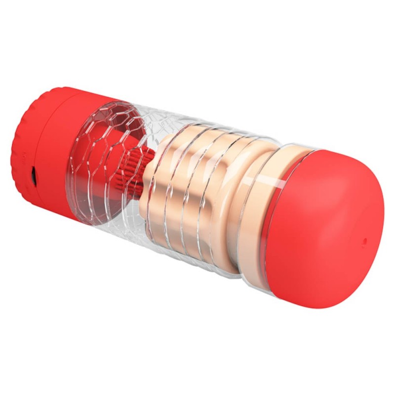 Emily Pussy Masturbator (Red) Stimulation Vibrating Masturbator