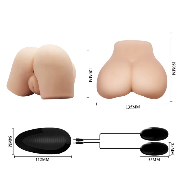 Realistic Vibrating Ass Pussy Torso Masturbator Men Masturbation Sex Toy