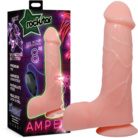 AMPED Buzz Vibrating Dongs Dildo - Flesh 20.3 cm 8'' Dong