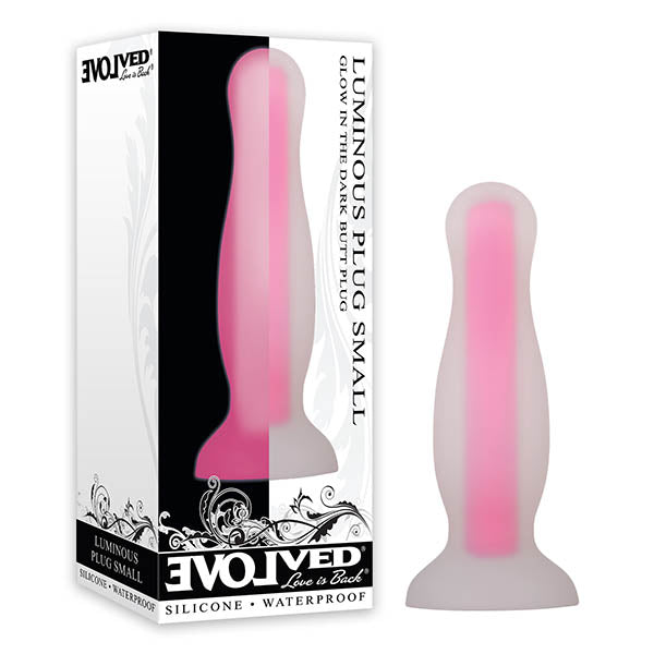 Luminous Plug Small - Glow In The Dark Pink Small 10.5 cm Butt Plug - Early2bed
