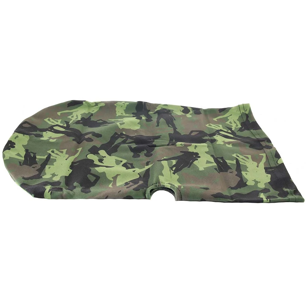 Ouch! Army Themed Mask with Mouth Opening Limited Edition Spandex Hood - Bondage Hood