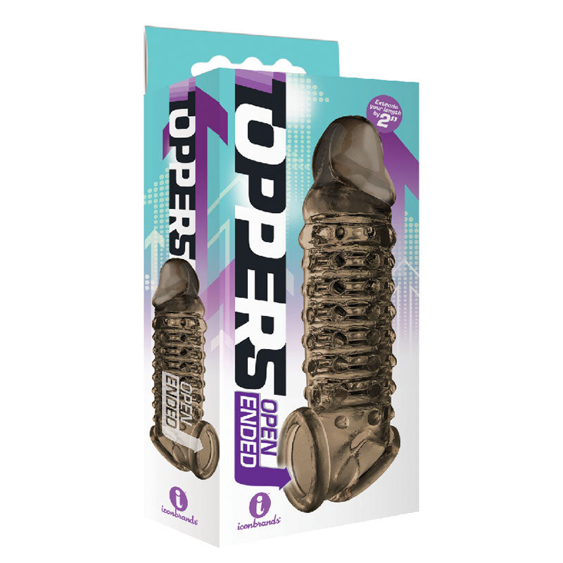 The 9's Toppers Open Ended - Smoke Penis Extension Sleeve - IC2674-2