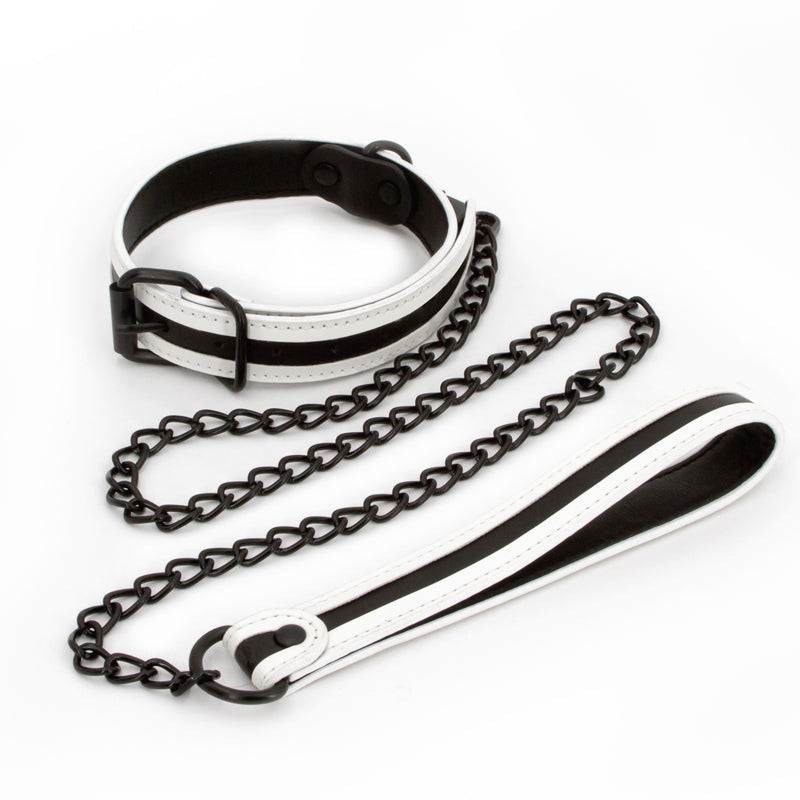 GLO Bondage Collar and Leash-(nsn-0497-28)