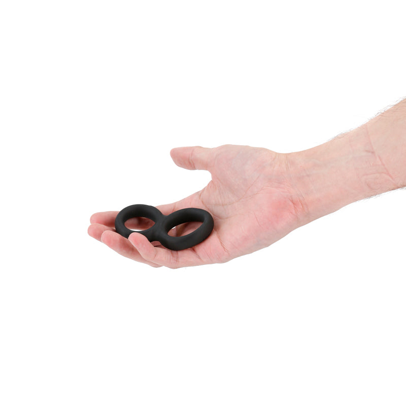 Renegade Twofold - Black - Black Cock & Balls Rings - NSN-1112-33