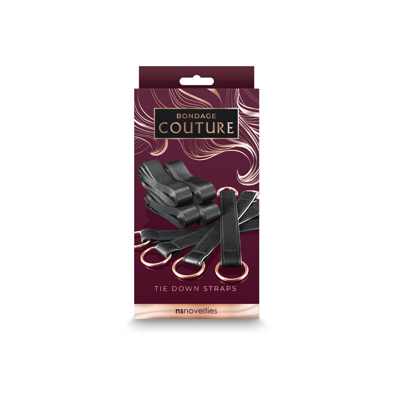 Bondage Couture Tie Down Straps - Black-(nsn-1307-13)