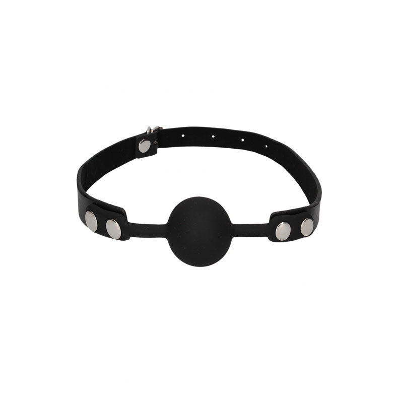 OUCH! BW Silicone Ball Gag with Adjustable Straps-(ou676blk)