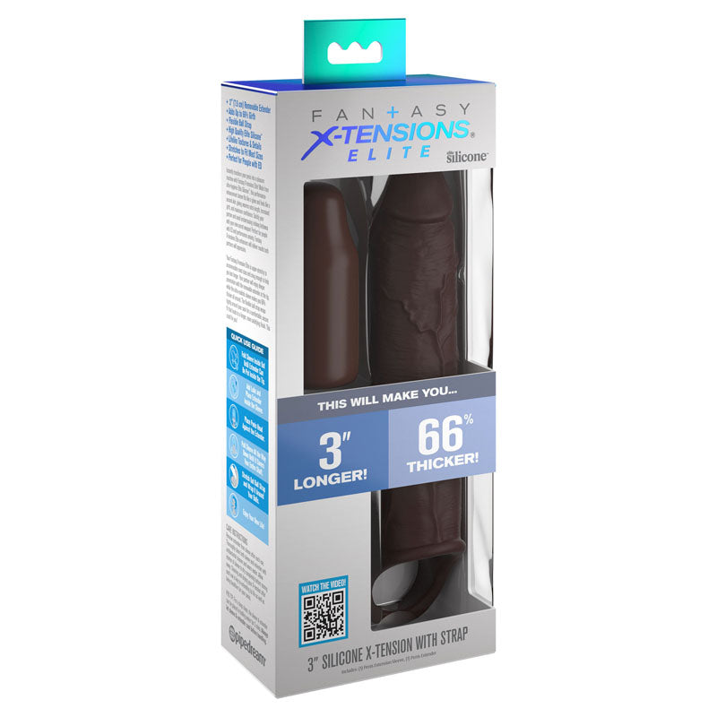 Fantasy X-Tensions Elite 3'' Extension with Strap - Brown-(pd4157-29)
