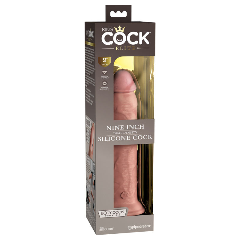King Cock Elite 9'' Dual Density Cock - Flesh-(pd5773-21)