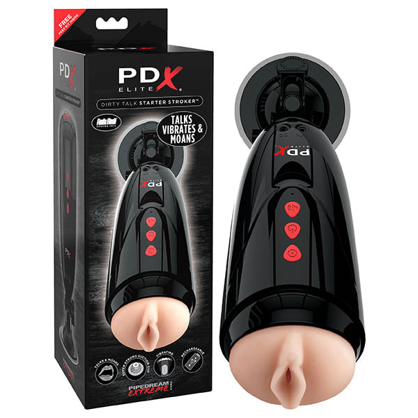 Pipedream Extreme Toyz Elite Dirty Talk Starter Stroker-(rd524)