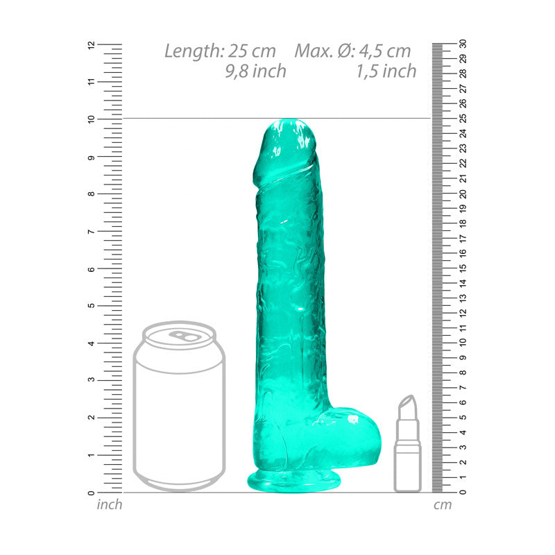 REALROCK Realistic Dildo With Balls 9IN - - REA093TUR