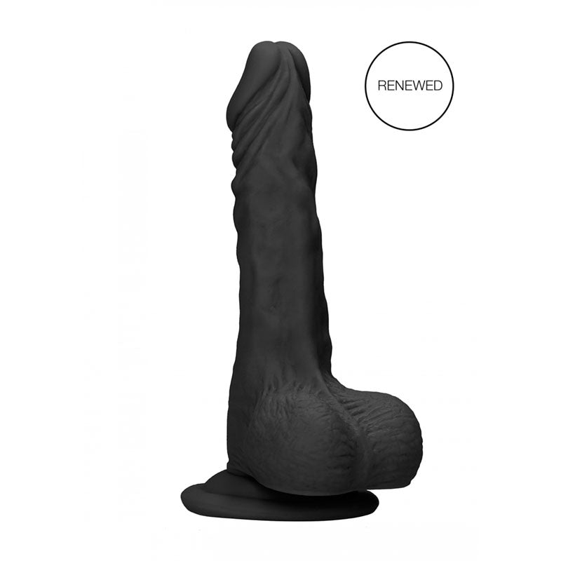 REALROCK 7'' Realistic Dildo With Balls-(rea094blk)