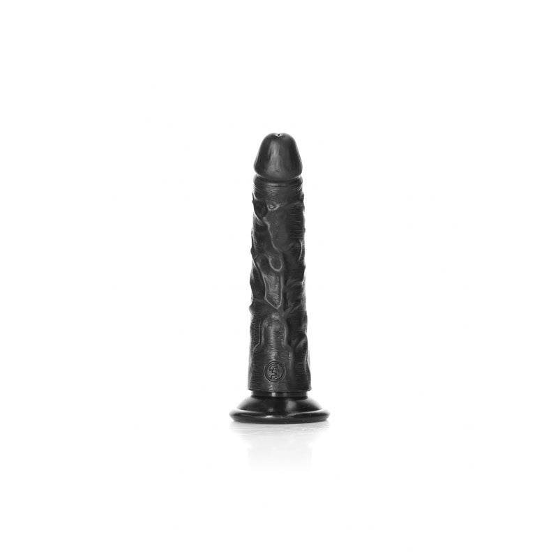REALROCK Realistic Slim Dildo without Balls - 15.5 cm-(rea113blk)
