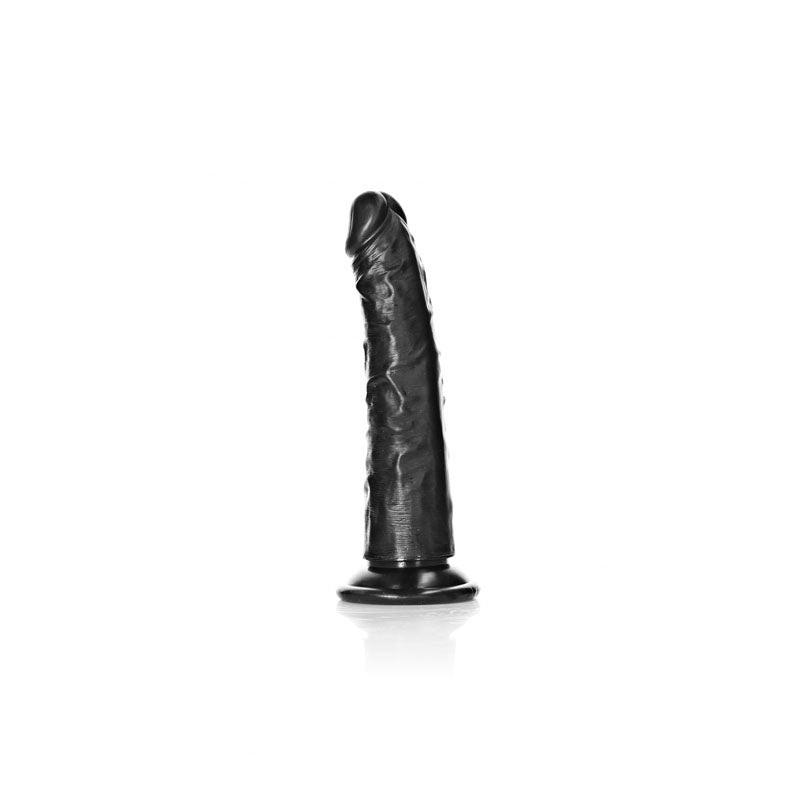 REALROCK Realistic Slim Dildo without Balls - 15.5 cm-(rea113blk)