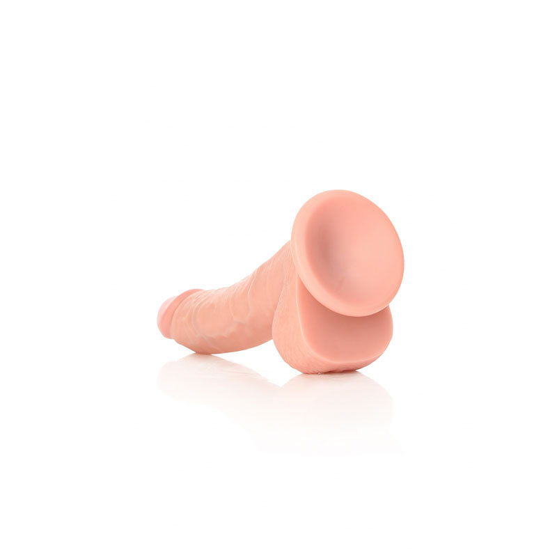 REALROCK Realistic Regular Curved Dong with Balls - 20.5 cm-(rea123fle)