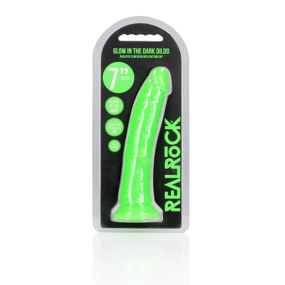 REALROCK 18 cm Slim Glow in the Dark Neon - Green-(rea142glogrn)