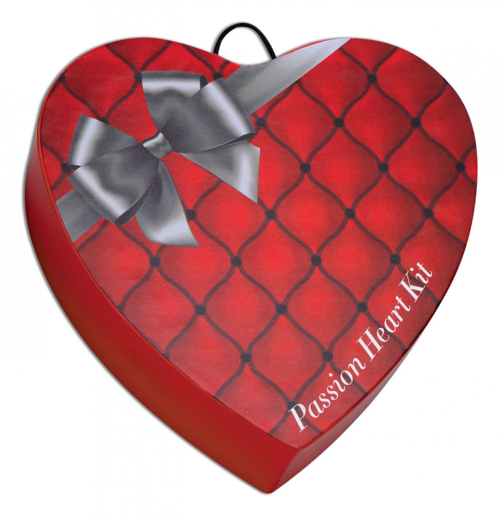 Passion Heart Gift Set Anal Plug Cock Ring Nipple Clamp Vibrator