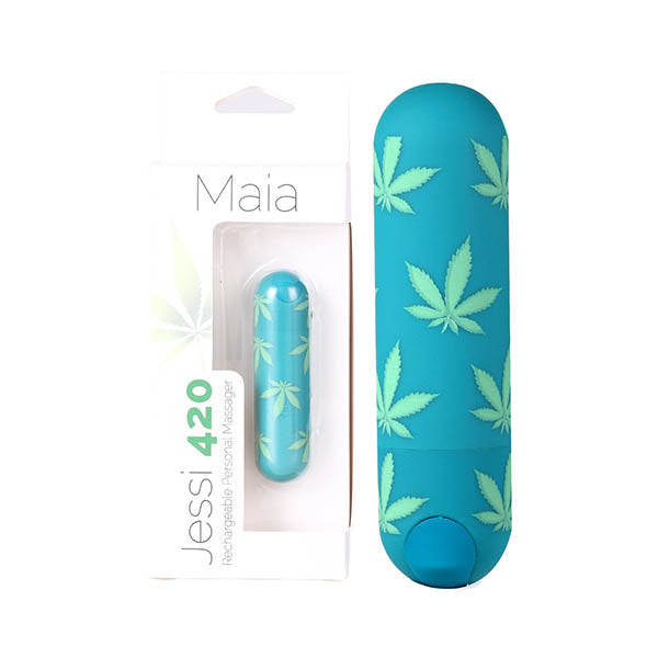 Maia Jessi 420 - Emerald Green 7.6 cm USB Rechargeable Bullet - Early2bed